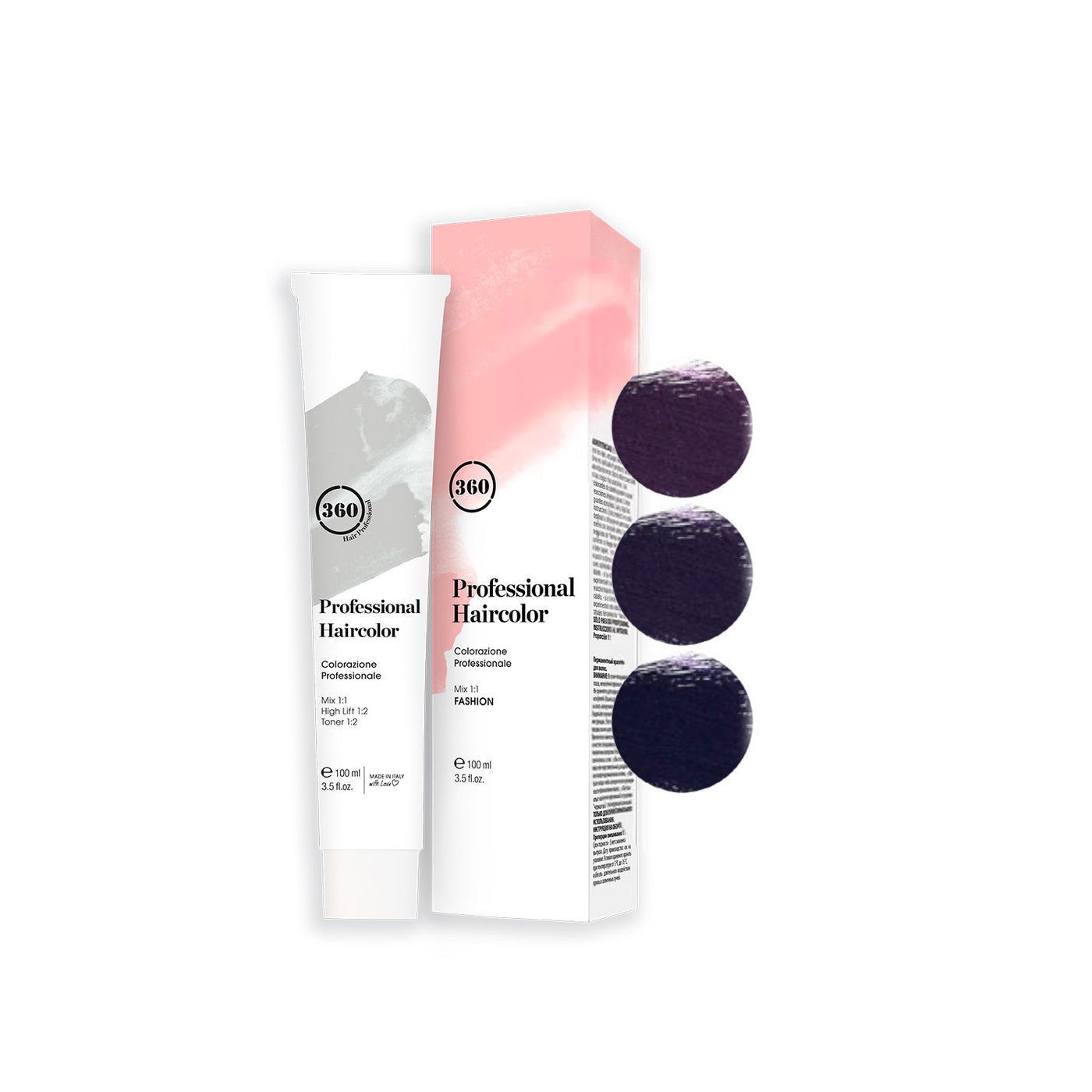 360 Professional Permanent Hair Color - Violet Shade Series
