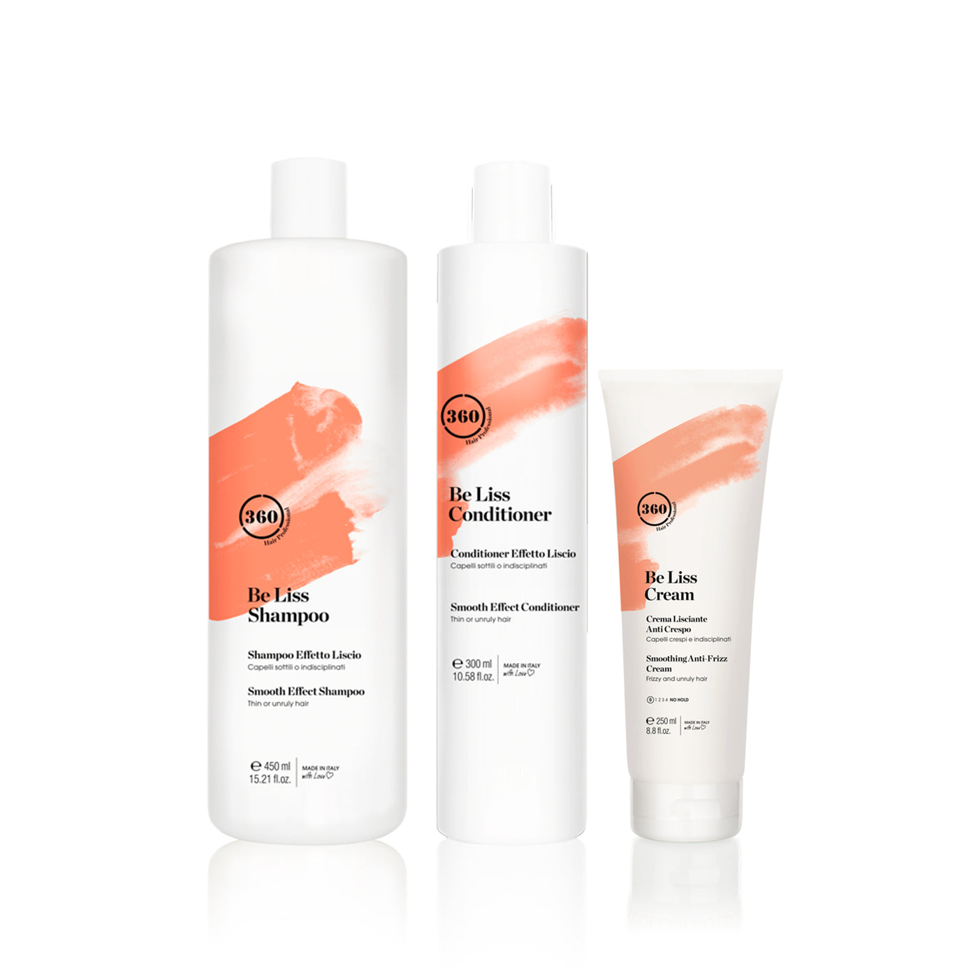 360 Professional Be Liss Care Trio Set "Smoothing & Anti Frizz"