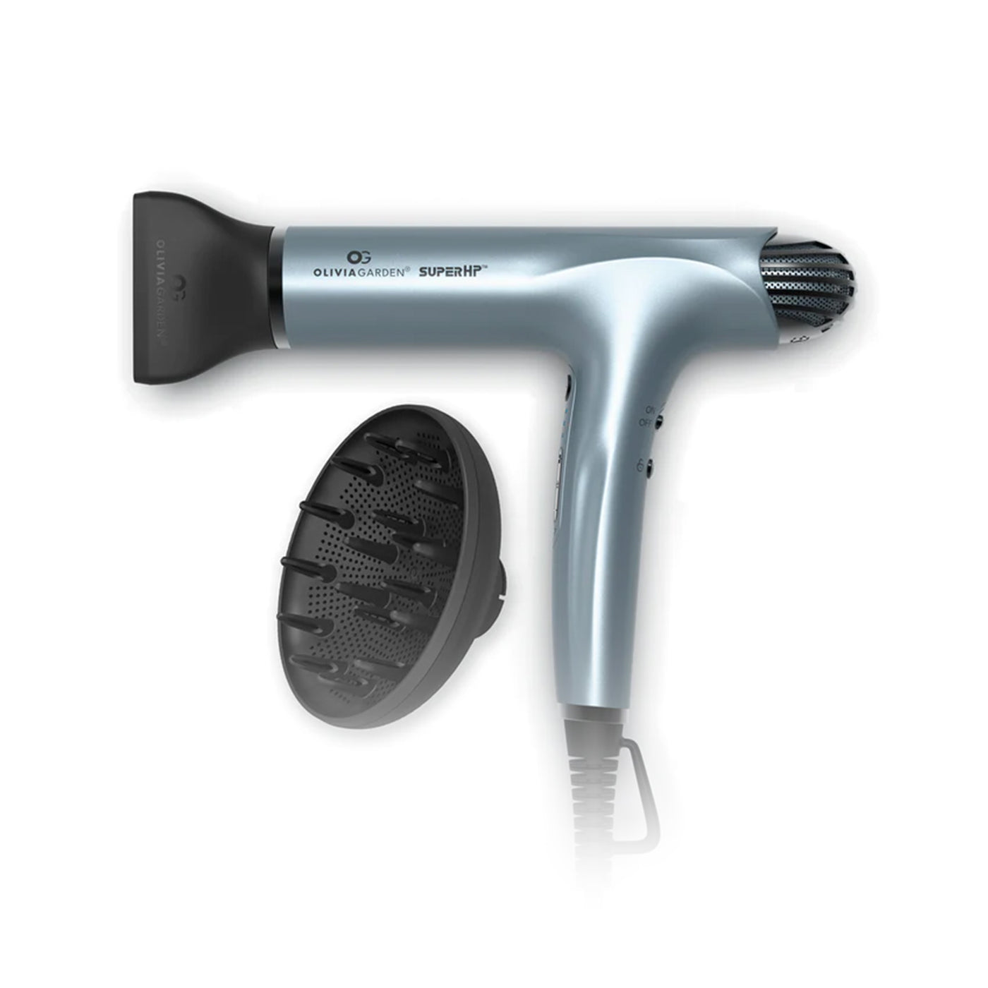 Olivia Garden SuperHP High Performance Professional Hair Dryer + 2 Free Brushes