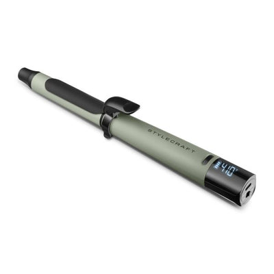 Stylecraft Sage 1” Cordless Spring Curling Iron & Wand with Removable Clamp