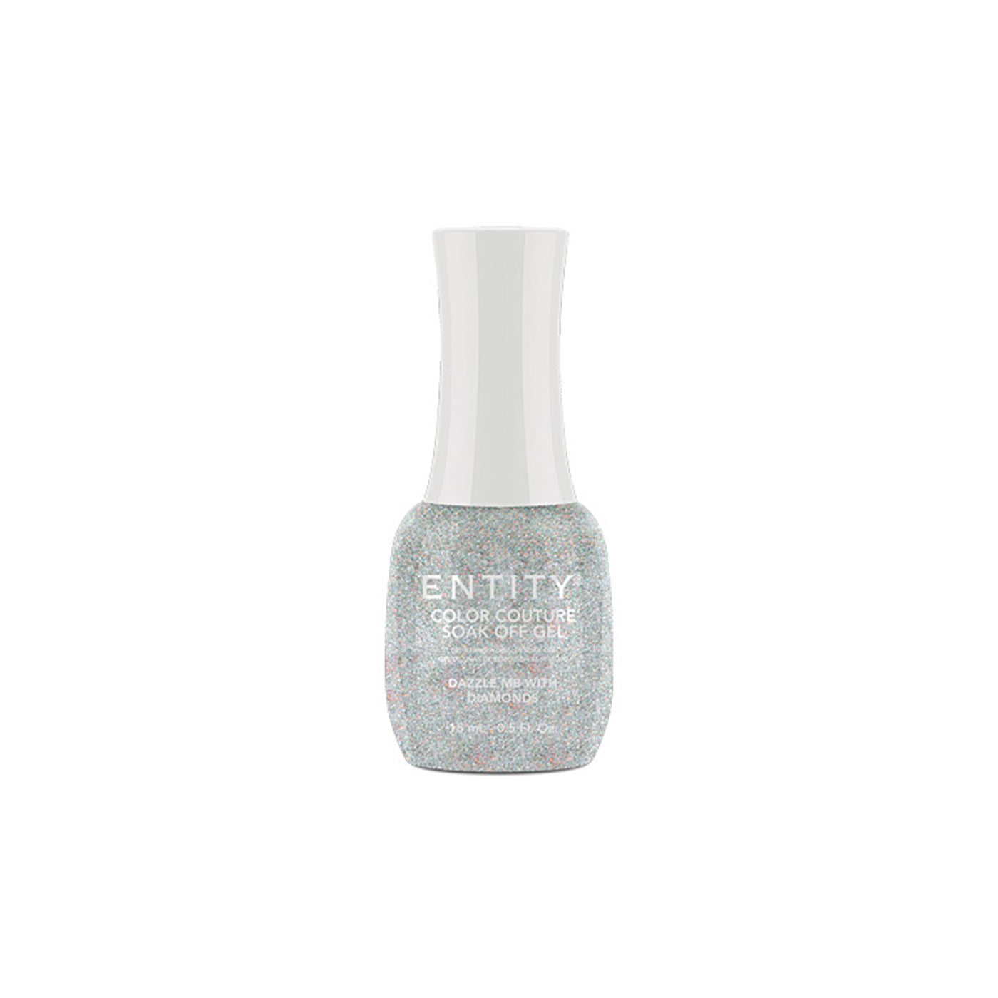 Entity -Dazzle Me With Diamonds Chunky Silver Holographic Glitter- Eocc Soak Off Gel Polish