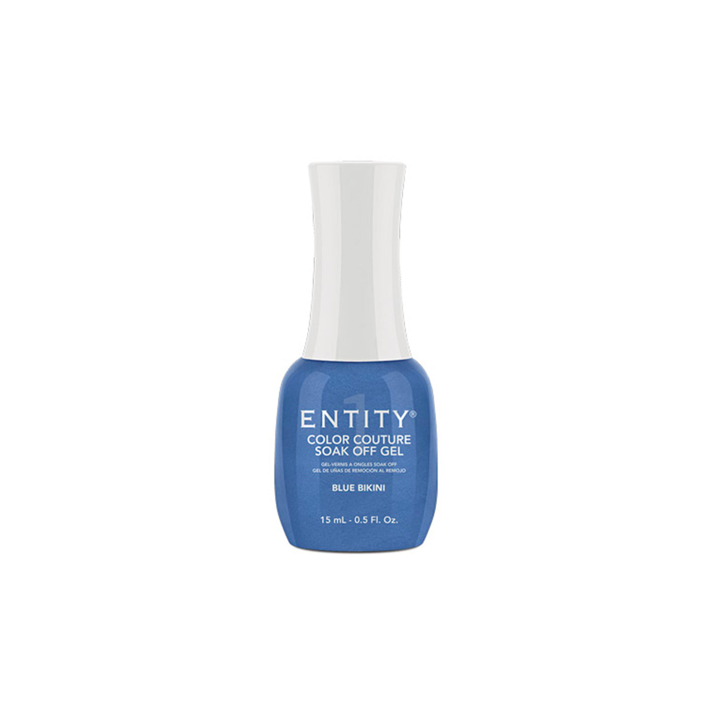 Professional manicure  Entity  Blue Bikini Blue Shimmer Eocc Soak Off Gel Polish