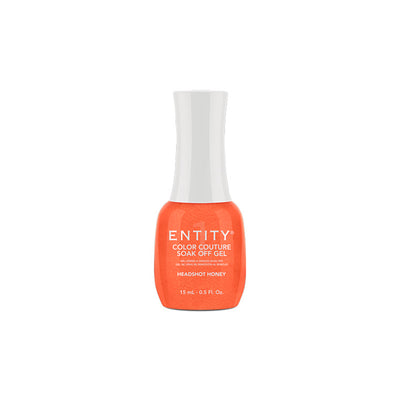 Professional manicure Entity Headshot Honey Coral Shimmer Eocc Soak Off Gel Polish