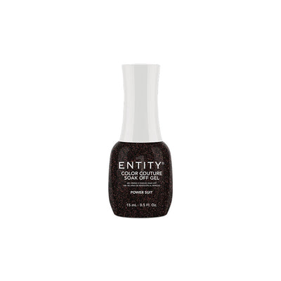 Professional manicure Entity Power Suit Brown Black Shimmer Eocc Soak Off Gel Polish