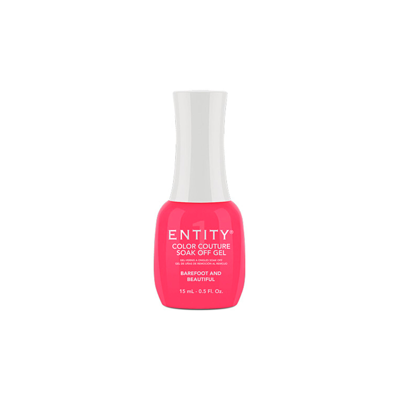 Professional manicure Entity Barefoot And Beautiful Bold Medium Pink Crème Eocc Soak Off Gel Polish