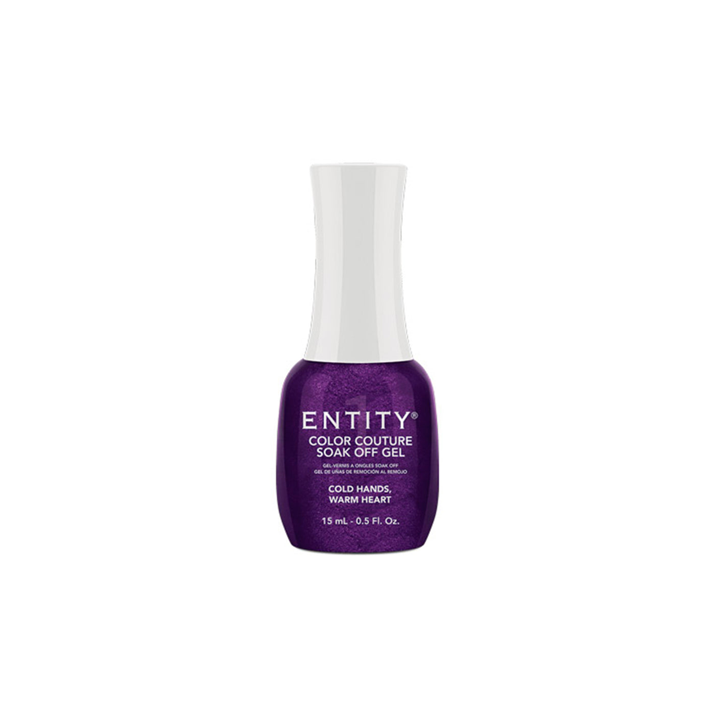 Professional manicure Entity Cold Hands, Warm Heart Deep Purple Shimmer Eocc Soak Off Gel Polish