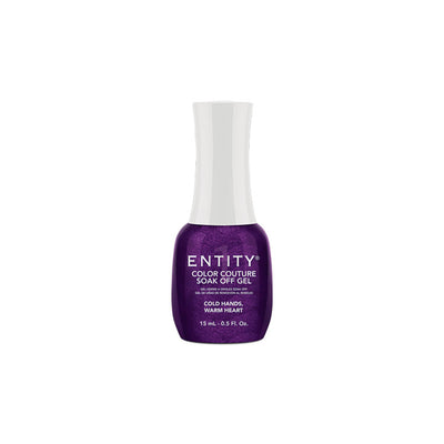 Professional manicure Entity Cold Hands, Warm Heart Deep Purple Shimmer Eocc Soak Off Gel Polish