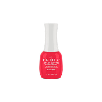 Professional manicure Entity Plush Pout Hot Pink Red Crème Eocc Soak Off Gel Polish