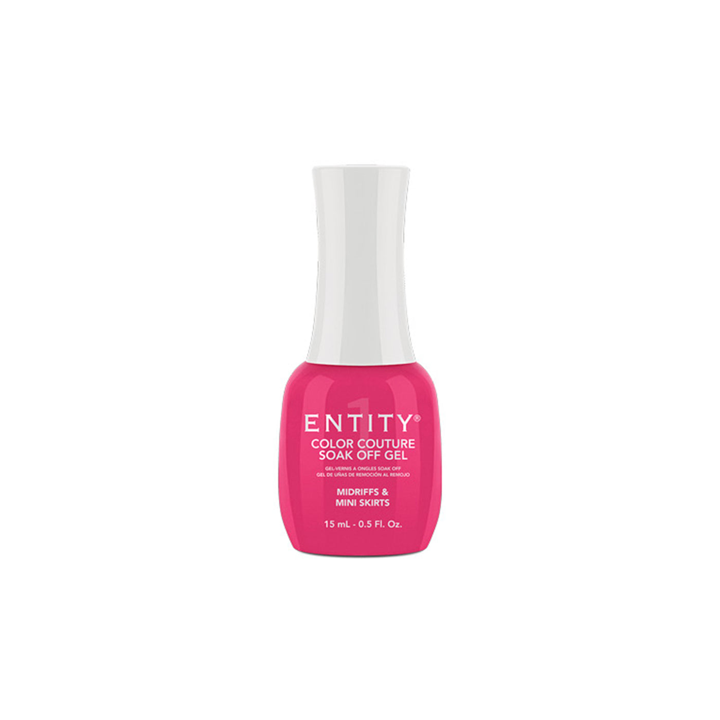 Professional manicure Entity Midriffs & Mini Skirts Medium Pink Crème Eocc Soak Off Gel Polish