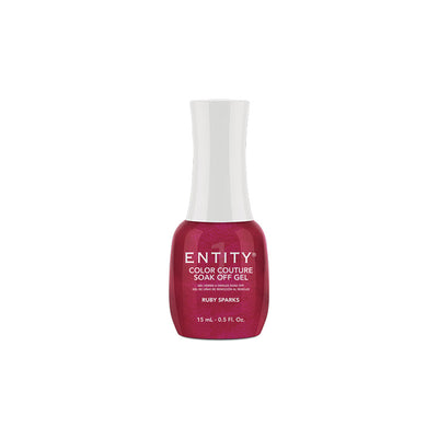 Professional manicure Entity Ruby Sparks Berry Red Metallic Eocc Soak Off Gel Polish