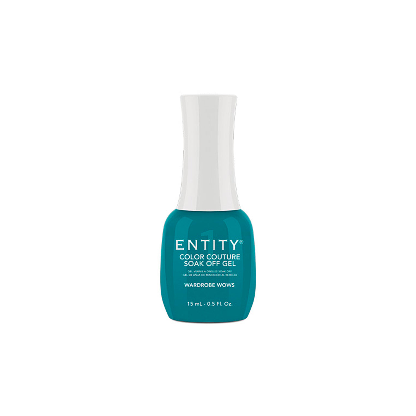 Professional manicure Entity Wardrobe Wows Teal Crème Eocc Soak Off Gel Polish