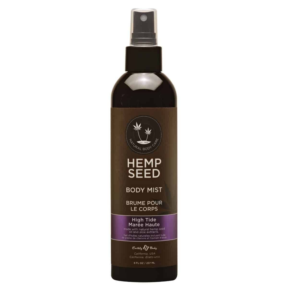 Best Therapeutic Earthly Body Hemp Seed Body Mist High Tide Scent