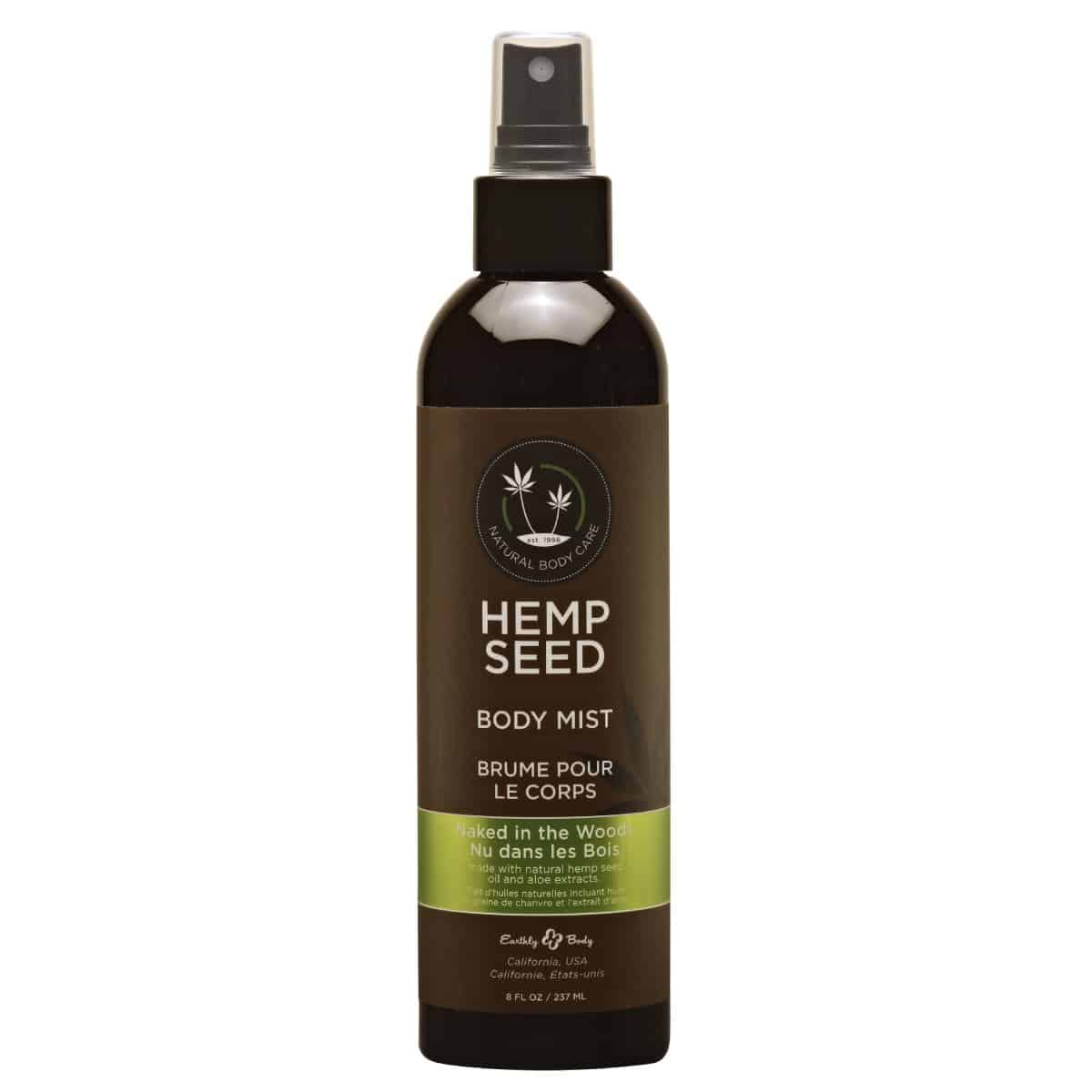 Best Therapeutic Earthly Body Hemp Seed Body Mist Naked in the Woods Scent