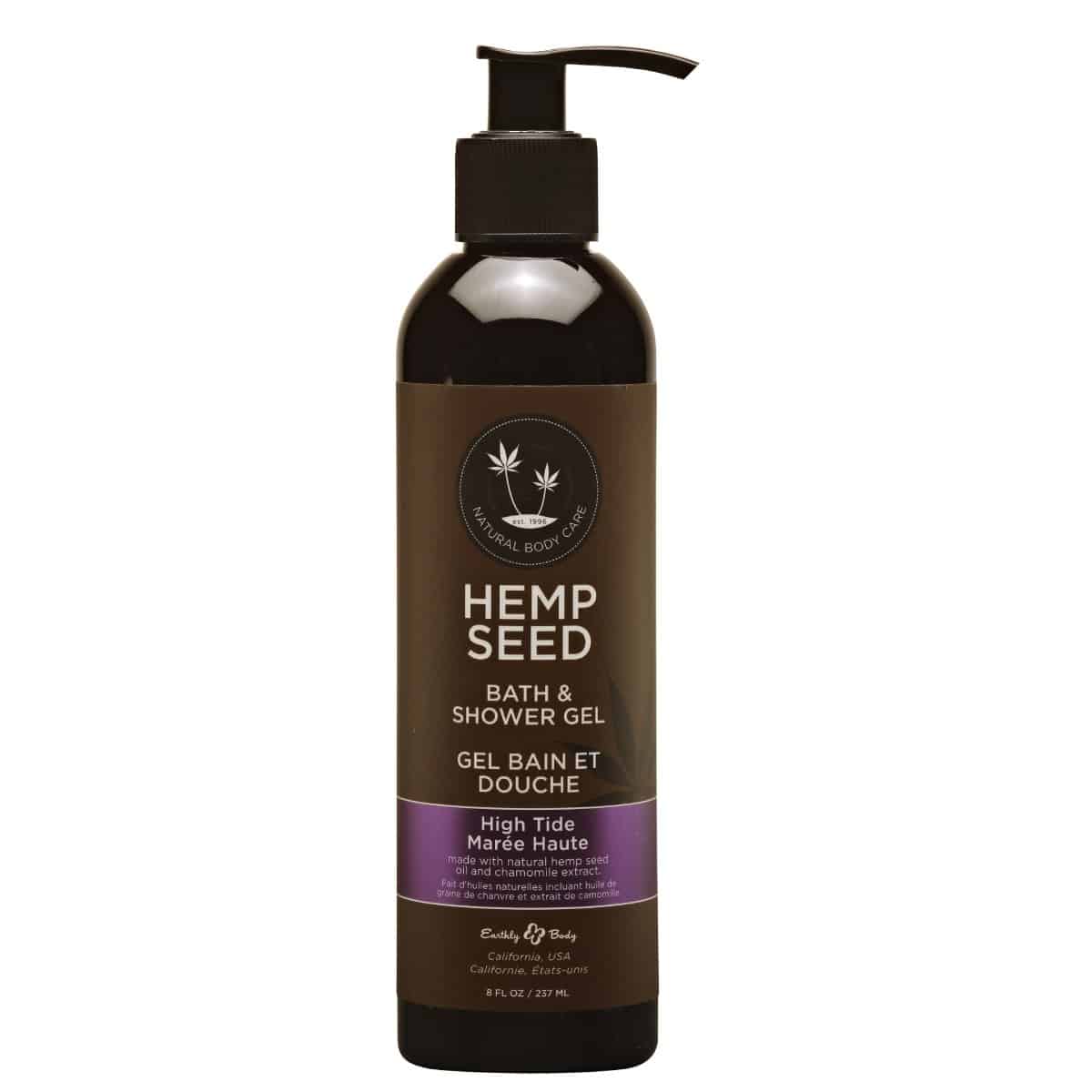 Best Therapeutic Earthly Body Hemp Seed Bath + Shower Gel High Tide Scent