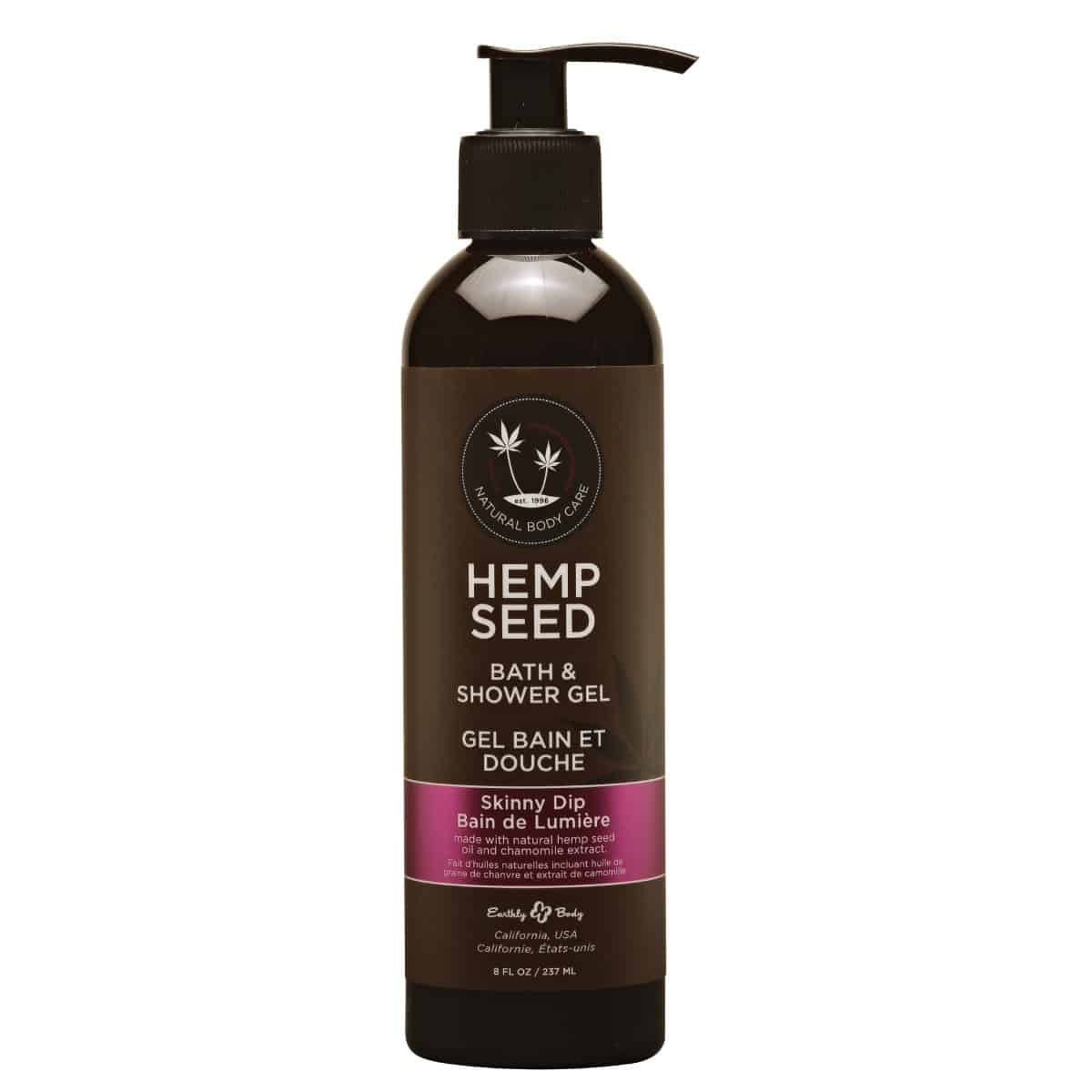 Best Therapeutic Earthly Body Hemp Seed Bath + Shower Gel Skinny Dip Scent