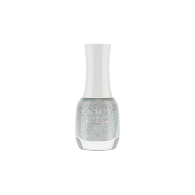 Professional manicure Entity Dazzle Me With Diamonds Chunky Silver Holographic Glitter- Gel-Lacquer