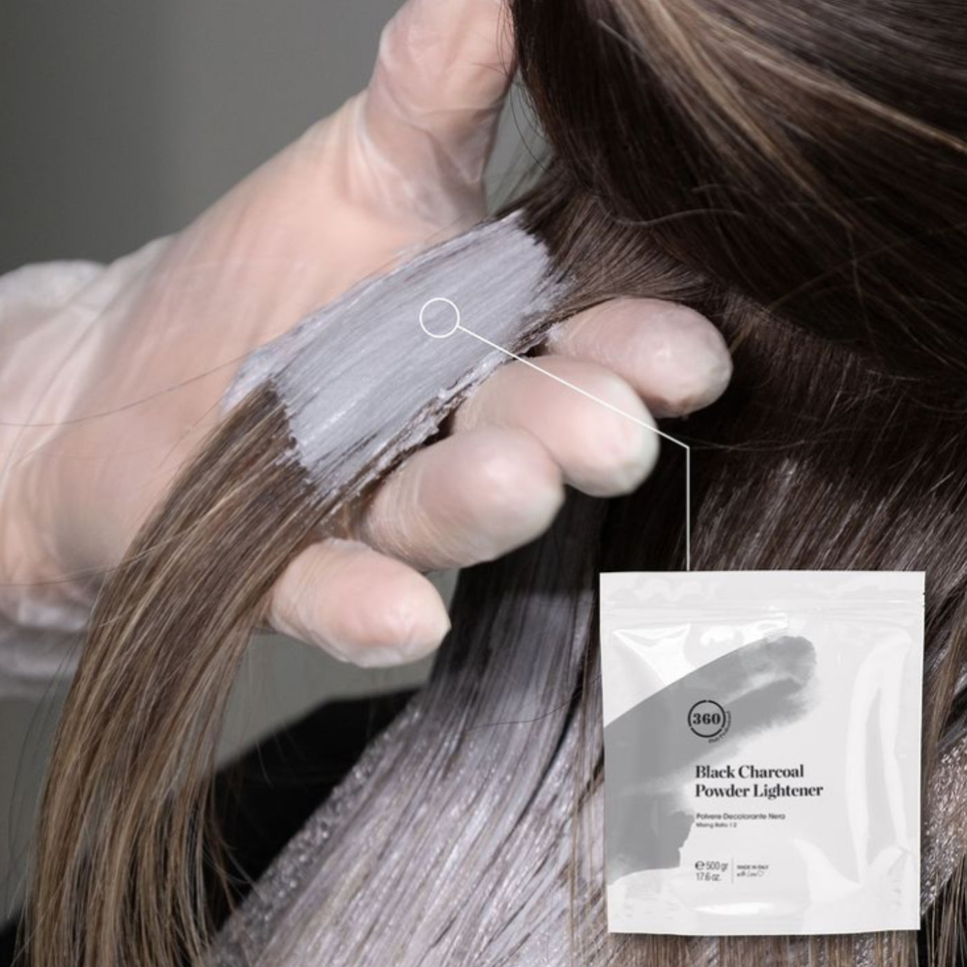 360 Be Cool Black Charcoal Powder Lightener Professional Products