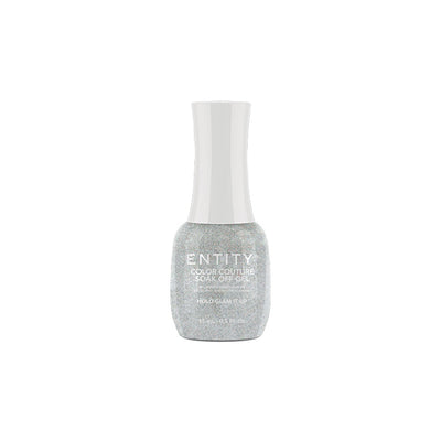 Professional manicure Entity Holo-Glam It Up - Fine Silver Holographic Glitter Eocc Soak Off Gel Polish