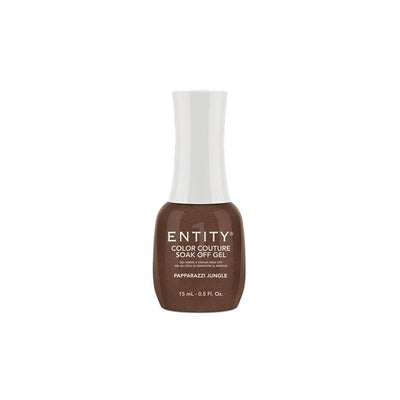 Professional manicure Entity Paparazzi Jungle  Brown Shimmer Eocc Soak Off Gel Polish