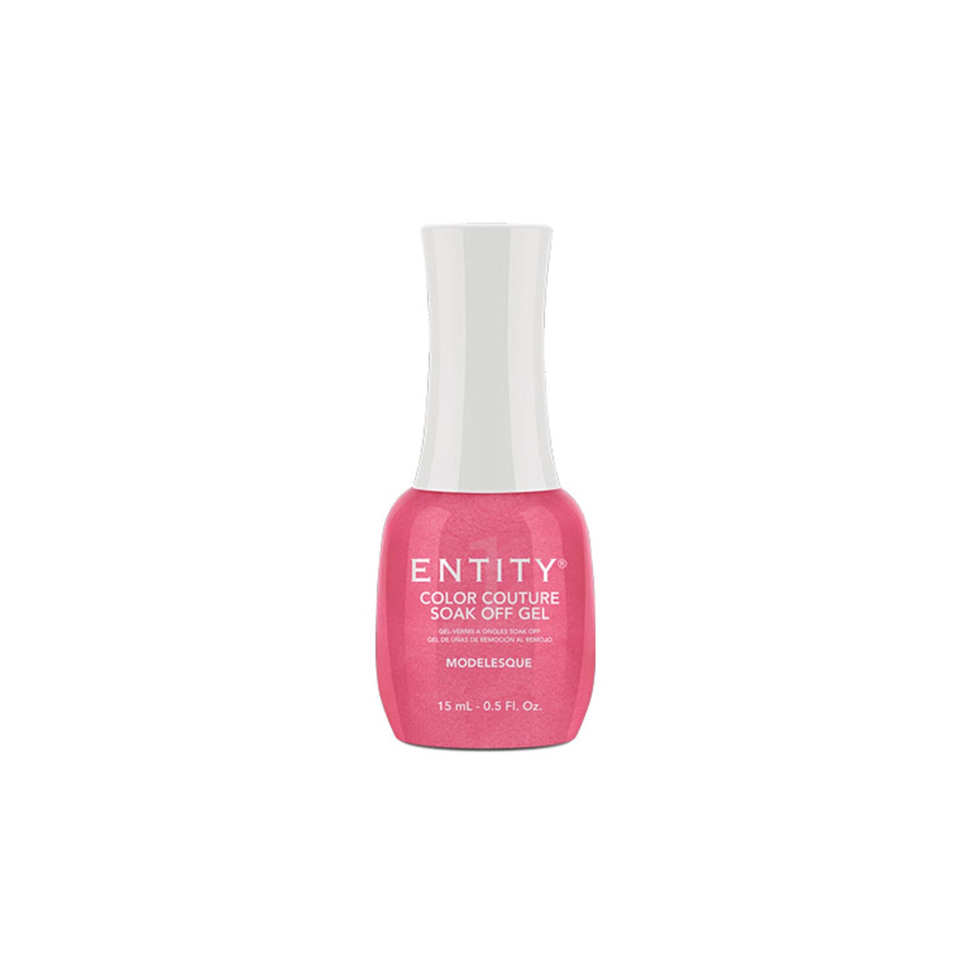 Professional manicure Entity Modelesque Medium Pink Shimmer Eocc Soak Off Gel Polish