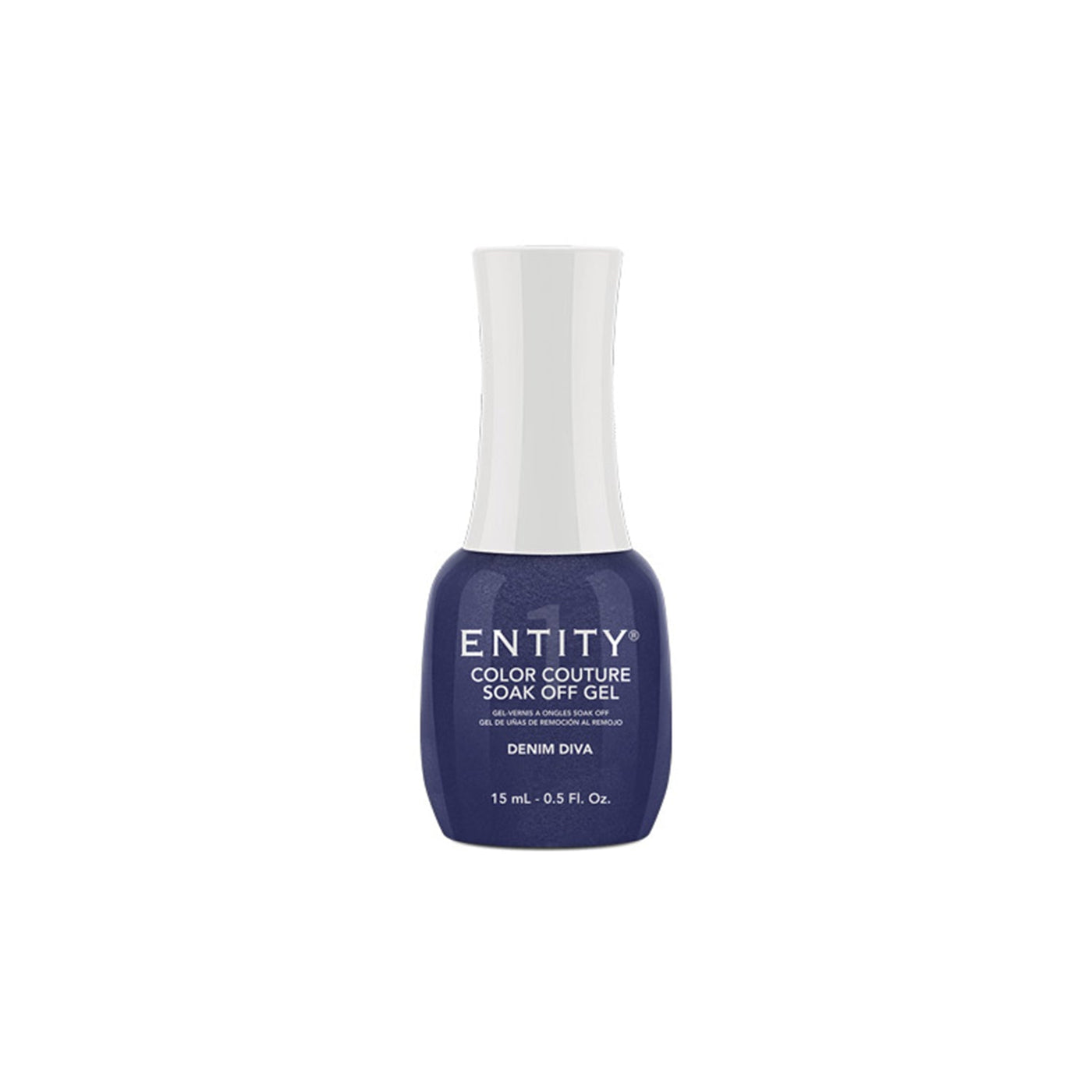 Professional manicure Entity Denim Diva - Navy Blue Shimmer Eocc Soak Off Gel Polish